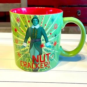 ELF “Son of a Nutcracker” jumbo 20 oz  coffee mug w/Buddy the Elf.